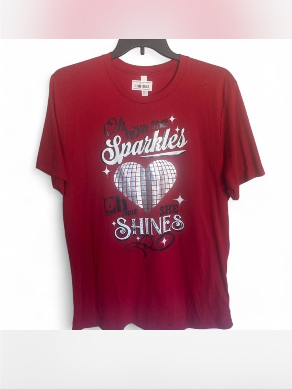 One24rags women’s Red Graphic T-Shirt with Sparkle Heart